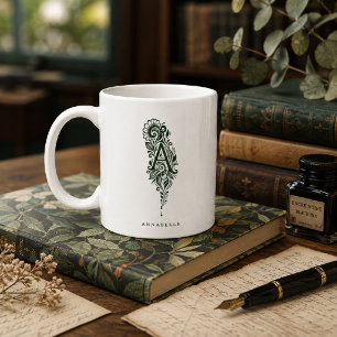 Tasse personnalisée avec linogravure botanique Let