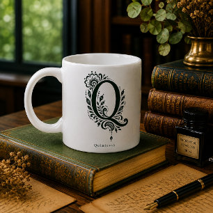 Tasse personnalisée avec linogravure de la lettre