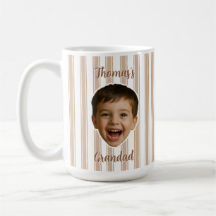 Tasse personnalisée avec motif rayures pour papa