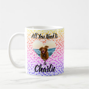 Tasse personnalisée avec photo de chien mignon à m