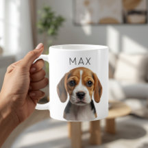 Tasse personnalisée avec photo et nom de chien