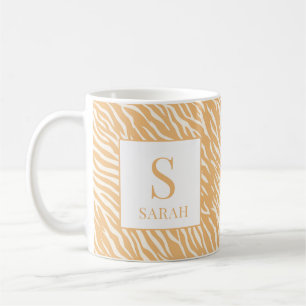 Tasse personnalisée avec rayures d'animal en coule