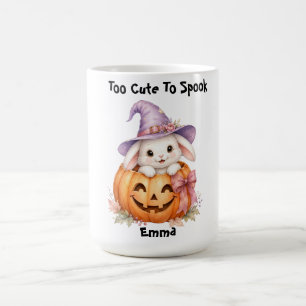 Tasse personnalisée avec un lapin Halloween mignon