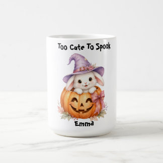 Tasse personnalisée avec un lapin Halloween mignon