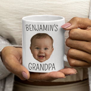 Tasse personnalisée avec visage de bébé grand-mère