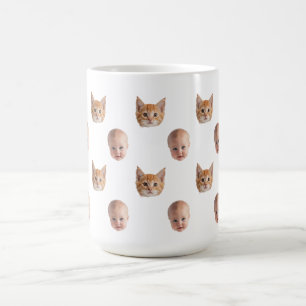 Tasse personnalisée avec visage de famille mignon