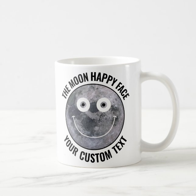 Tasse personnalisée avec visage heureux de la Lune (Droite)