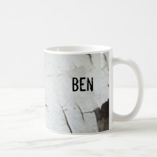 Tasse personnalisée Ben peinture fissurée nom