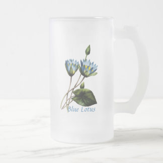 Tasse personnalisée bleue de Lotus