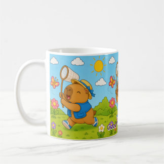 Tasse personnalisée Capybara Papillon Kawaii