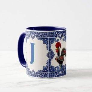 Tasse personnalisée carreau portugais Coq Barcel