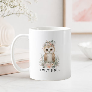 Tasse personnalisée Chouette de la Forêt avec nom