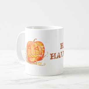 Tasse personnalisée citrouille d'art Halloween