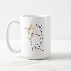 Tasse personnalisée Coquette Fleur de Naissance, M
