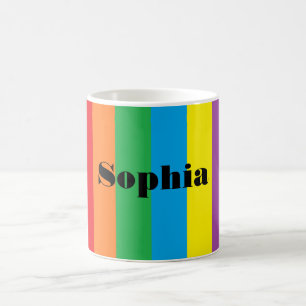 Tasse personnalisée d'arc-en-ciel