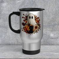 Tasse personnalisée d'automne avec un fantôme mign