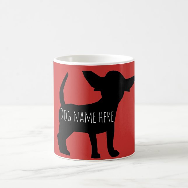 Tasse personnalisée de chiot de chiweenie de (Centre)