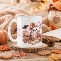 Tasse personnalisée de citrouille fantôme mignonne