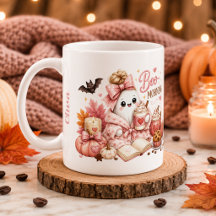 Tasse personnalisée de citrouille fantôme mignonne