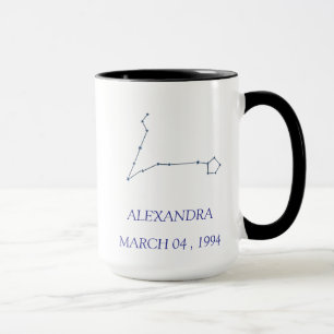 Tasse personnalisée de la constellation des Poisso