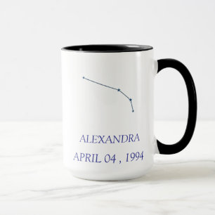 Tasse personnalisée de la constellation du Bélier 