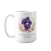 Tasse personnalisée de la fête des Mères avec moti