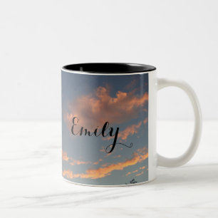 Tasse personnalisée de lever de soleil/coucher du