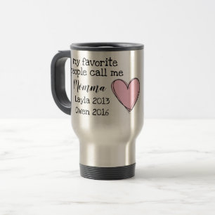tasse personnalisée de mamans avec des noms