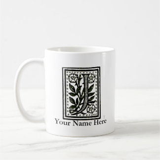 Tasse personnalisée de monogramme de la lettre J