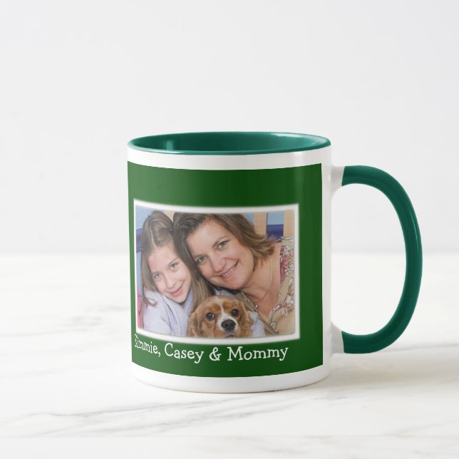 Tasse personnalisée de photo de vacances de Noël (Droite)