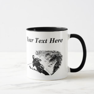 Tasse personnalisée de skieur de l'eau de slalom