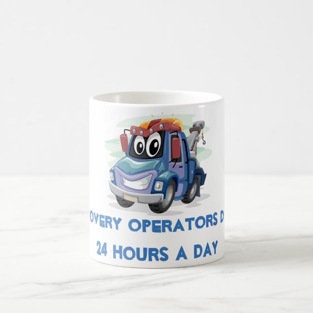 Tasse personnalisée de véhicule de récupération (Centre)