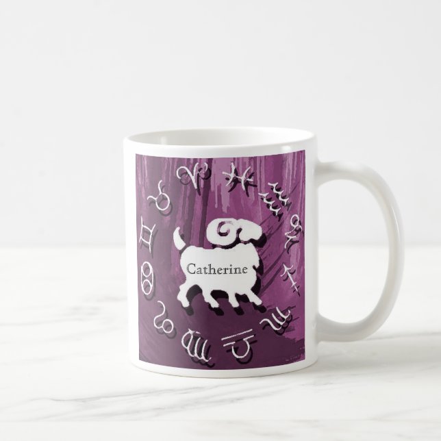 Tasse personnalisée de zodiaque - Bélier (Droite)