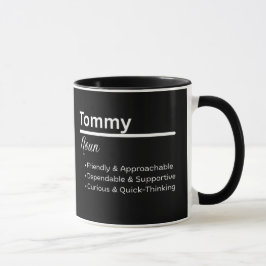 Tasse personnalisée Définition du nom Tommy Boy