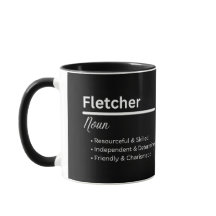 Tasse personnalisée Définition du prénom Fletcher 