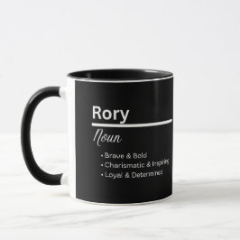 Tasse personnalisée Définition du prénom Rory pour