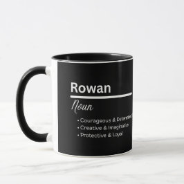 Tasse personnalisée Définition du prénom Rowan pou