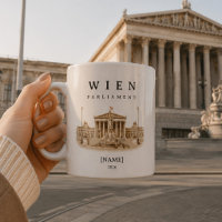 Tasse personnalisée du Parlement de Vienne | Nom &