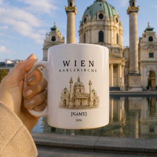 Tasse personnalisée Église Charles de Vienne Nom