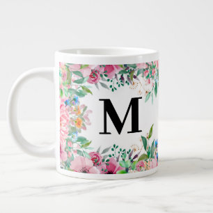 Tasse personnalisée élégante à motif floral