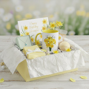 Tasse personnalisée - Fleur du mois de naissance M