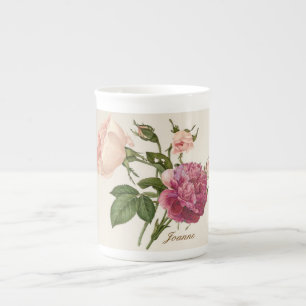Tasse personnalisée florale victorienne de