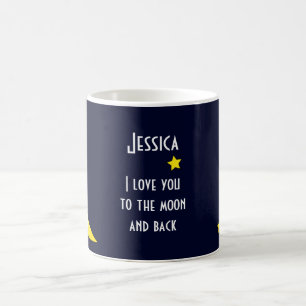 Tasse personnalisée je t'aime à la lune et au do