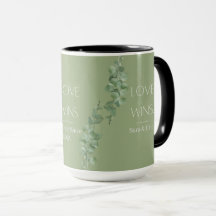 Tasse personnalisée "L'amour gagne"
