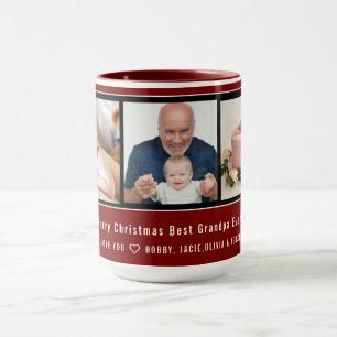 Tasse personnalisée Meilleur Grand-Père 3 Collage