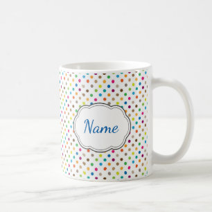Tasse personnalisée multi de point de polka de