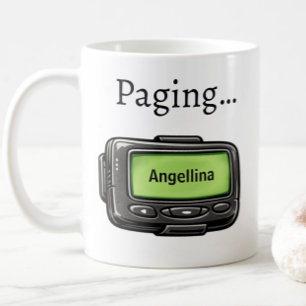 Tasse Personnalisée Nom de Pager Drôle Cadeau