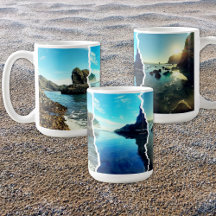 Tasse personnalisée NZ Tasman 3 Vue sur la mer Col