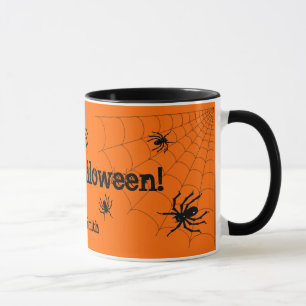 Tasse personnalisée par araignées heureuses de