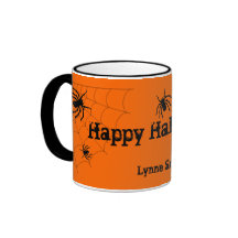 Tasse personnalisée par araignées heureuses de